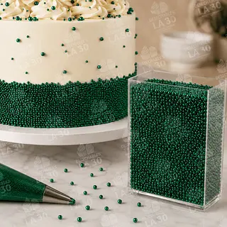 Perlas Verde Esmeralda Brillante 2 Mm Repostería