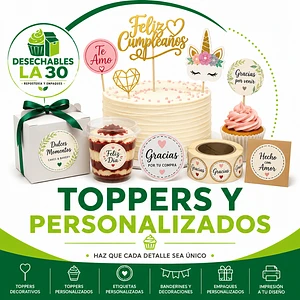 Toppers y Productos Personalizados para Eventos