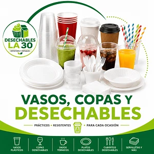 Vasos, Copas y Desechables para Eventos y Negocios