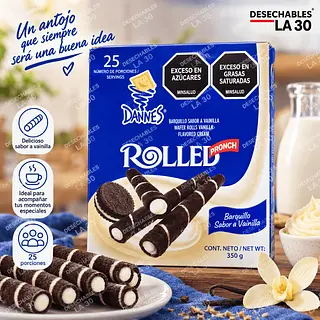 Barquillos Dannes Rolled Pronch Vainilla 350 G