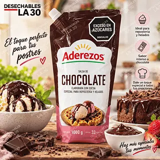 Salsa De Chocolate Aderezos Para Repostería 1000 G