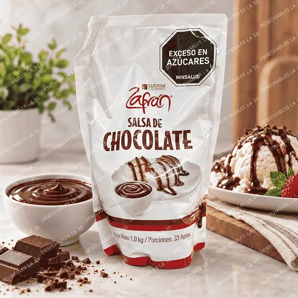Salsa De Chocolate Zafrán Para Repostería 1 Kg