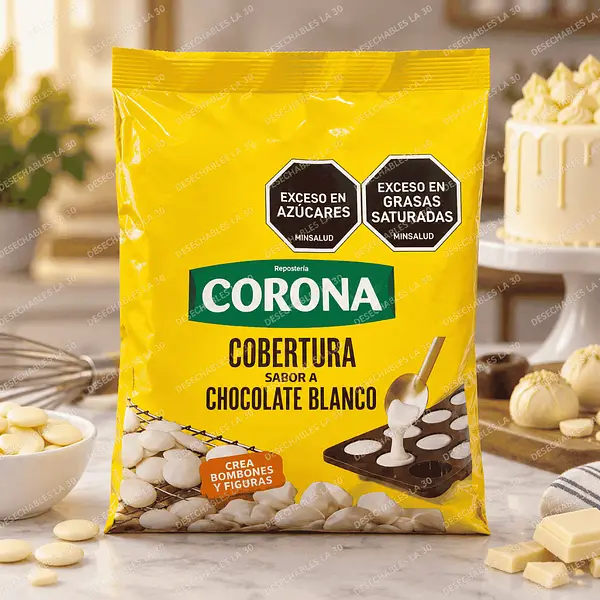 Cobertura Sabor A Chocolate Blanco Corona