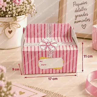 Caja Automática Pequeña Rosada 17 X 9 X 11 Cm