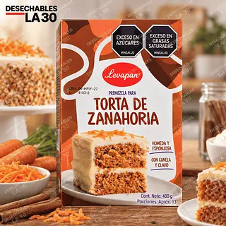 Premezcla Para Torta De Zanahoria Levapan 400 G